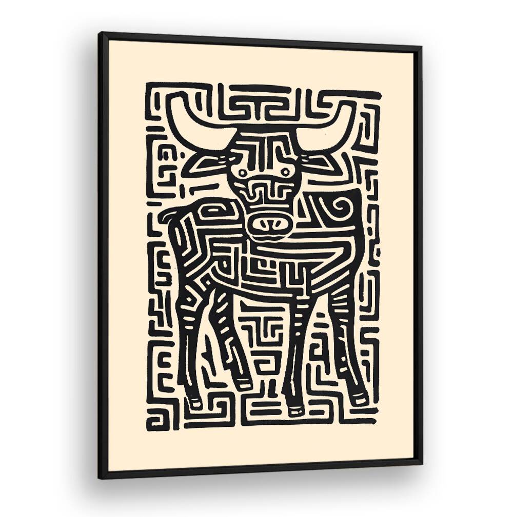 Stylish TAURUS NO II, ZODIAC poster featuring a unique bull design, perfect for astrology enthusiasts.