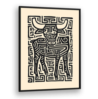 Stylish TAURUS NO II, ZODIAC poster featuring a unique bull design, perfect for astrology enthusiasts.