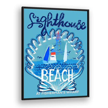 Bright and colorful LIGHTHOUSE II, BEACH PAINTINGS bring the serene essence of seaside life to your home decor.