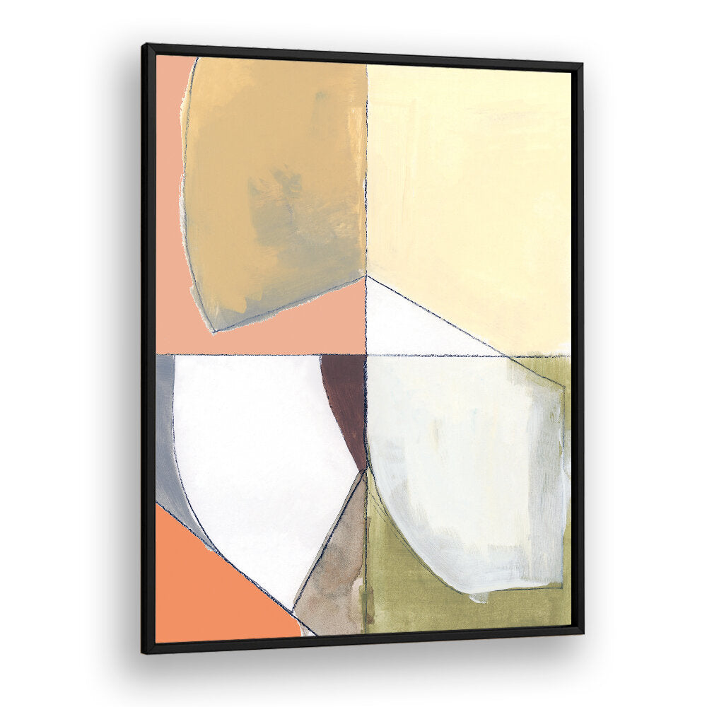 DUSTY PINK YELLOW ABSTRACT I , ABSTRACT PAINTINGS