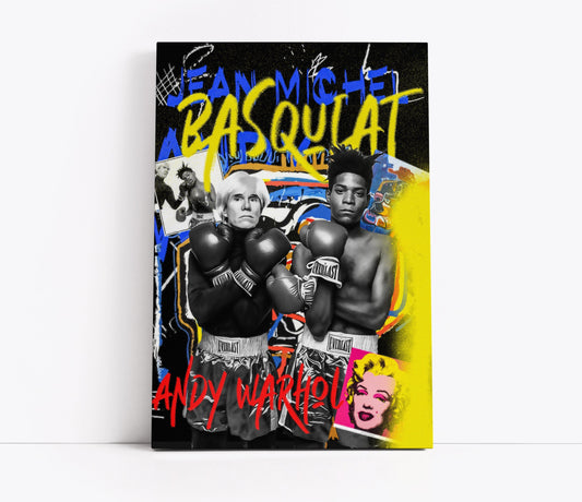 Basquiat Vs Warhol Pop Art // Wall Art Print