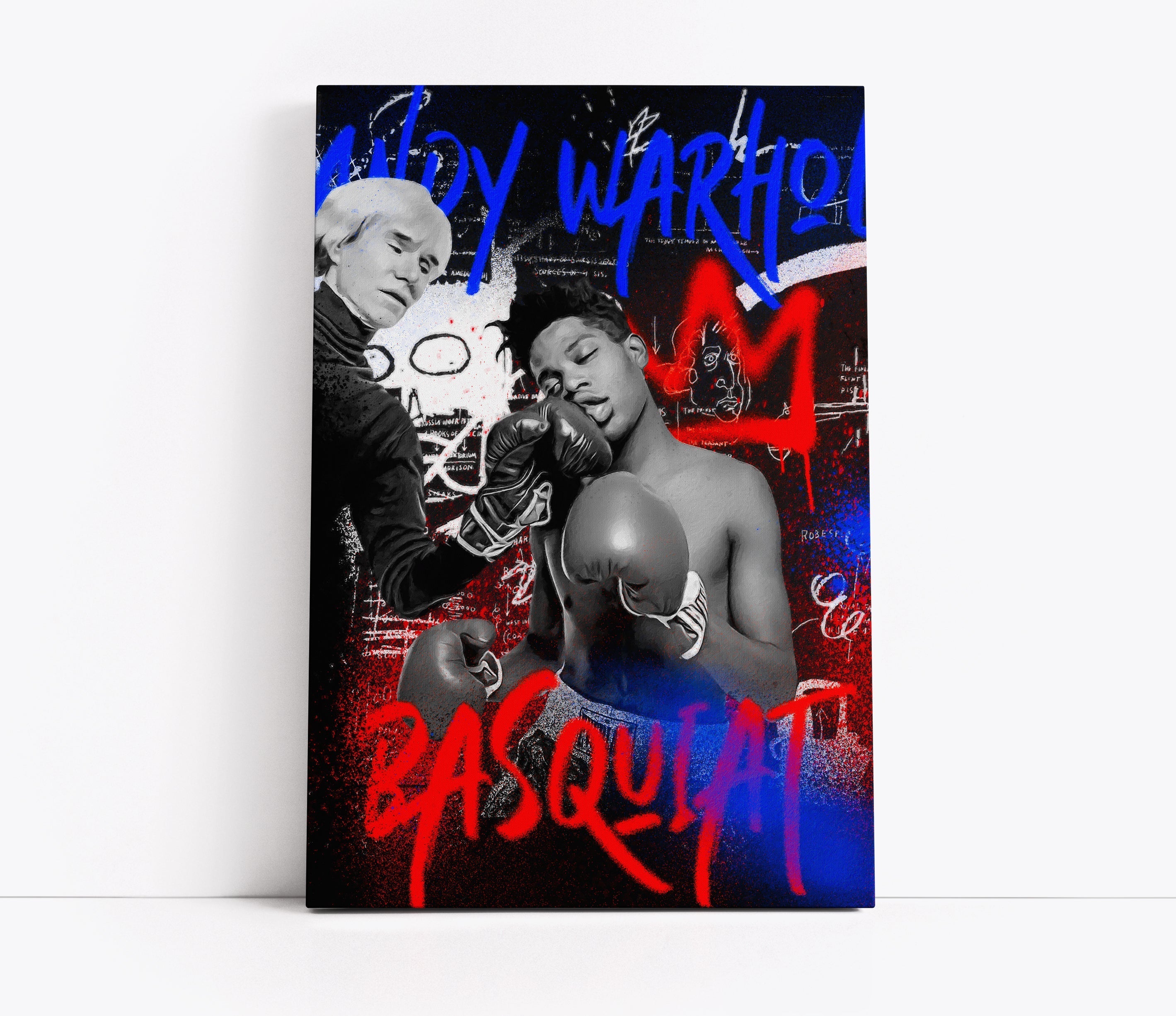 Basquiat Vs Warhol Pop Art // Wall Art Print