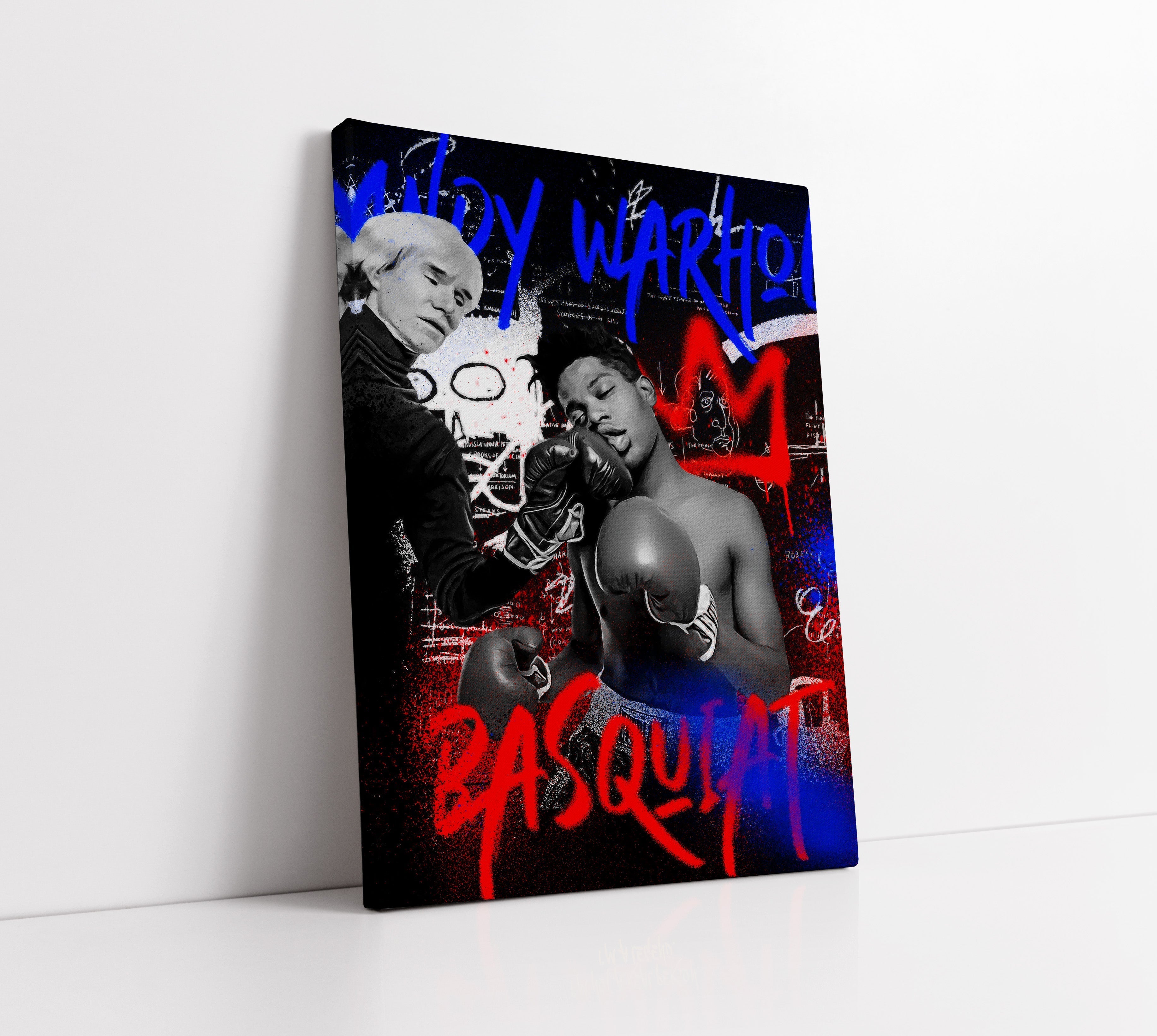 Basquiat Vs Warhol Pop Art // Wall Art Print