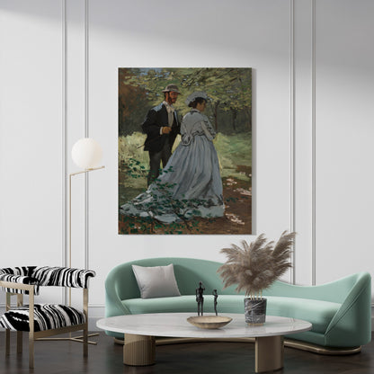 Claude Monet's Bazille and Camille Wall Art Print