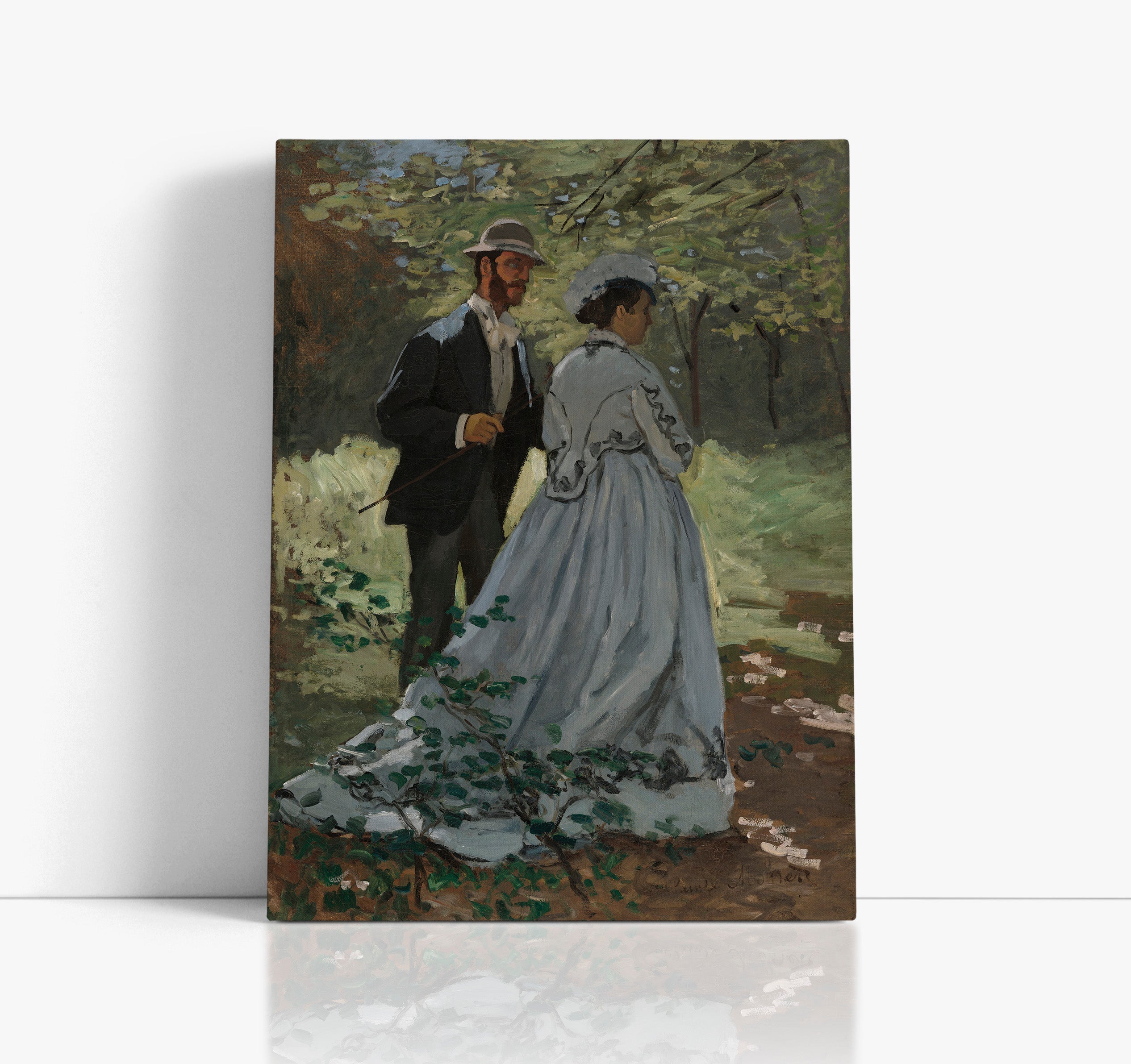 Claude Monet's Bazille and Camille Wall Art Print
