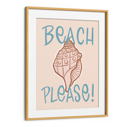 Stunning BEACH PLEASE, BEACH PAINTINGS in a chic oak frame, perfect for creating a coastal retreat at home.