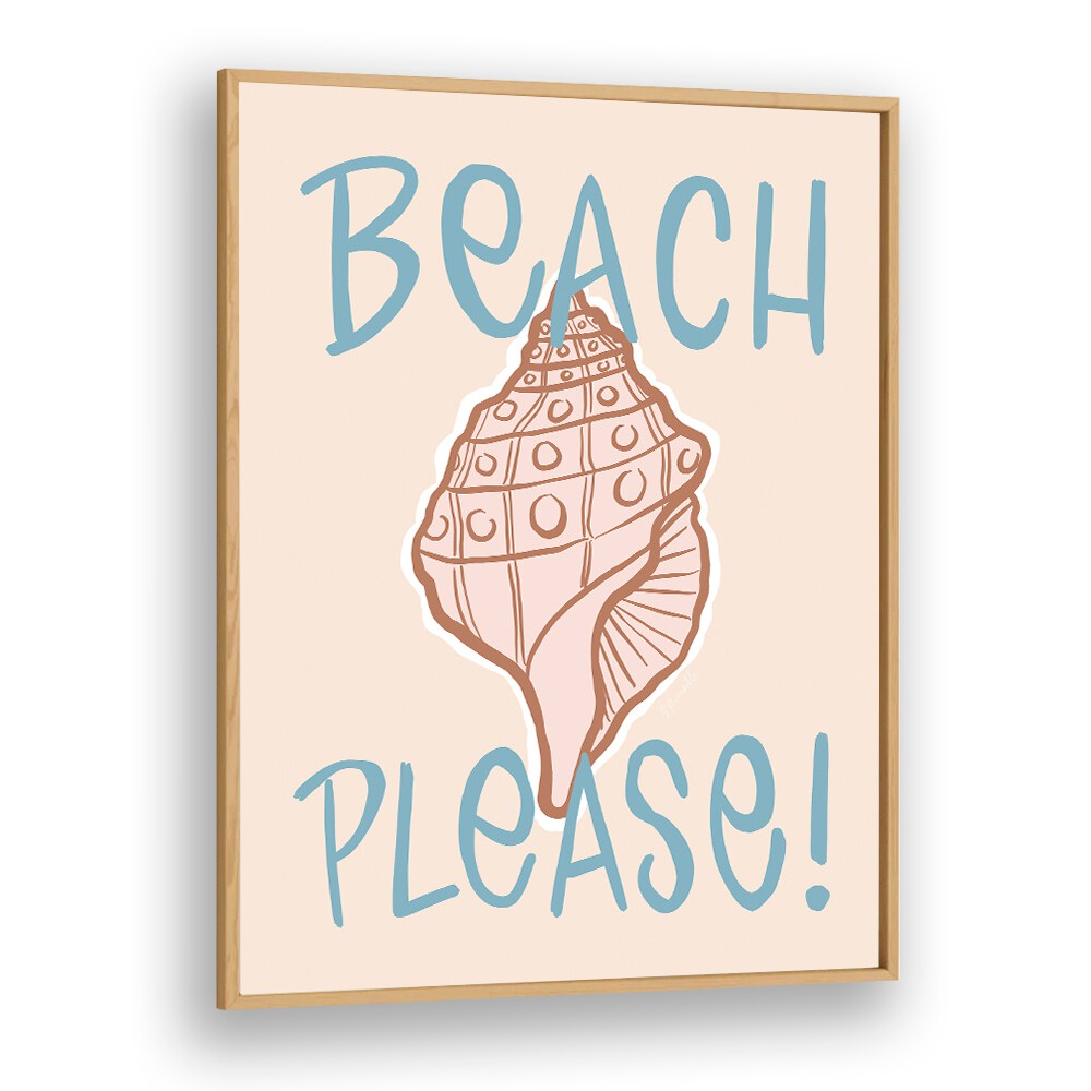 BEACH PLEASE, BEACH PAINTINGS deliver coastal charm with a shell design, perfect for any serene living space.