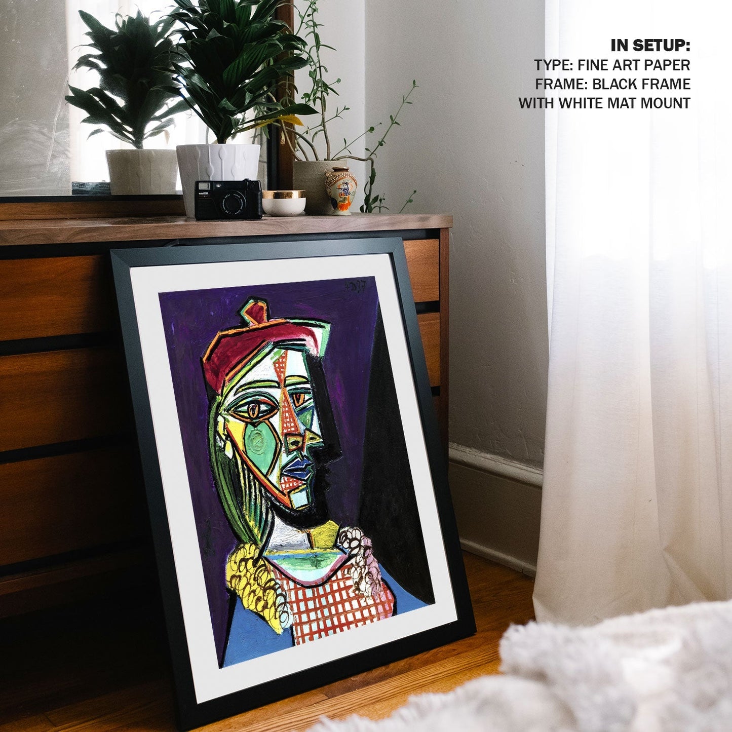 Femme au beret, Pablo Picasso Painting