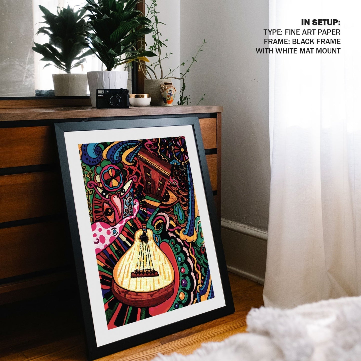 Guitar Pablo Picasso Inspired Painting, Pablo Picasso Painting