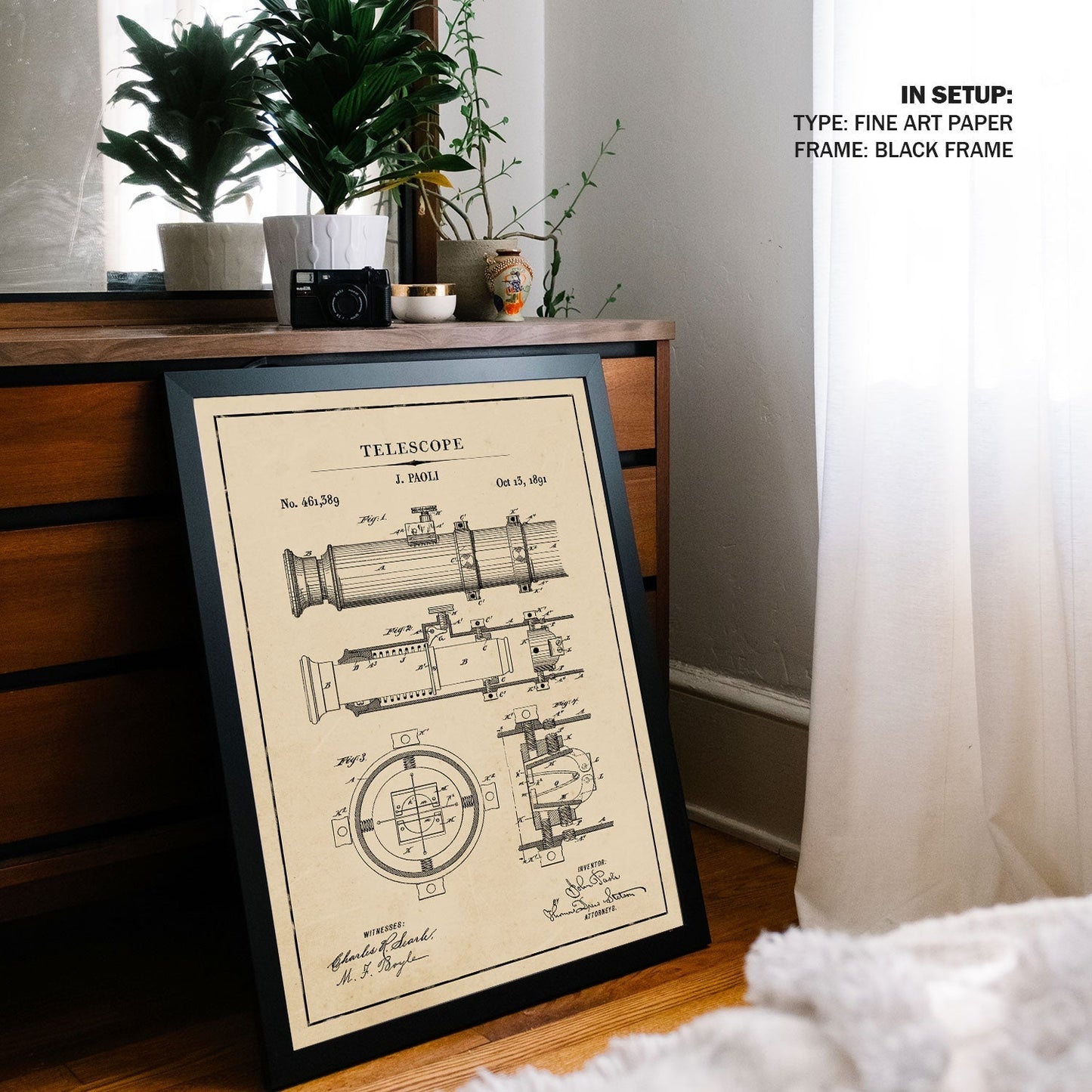Telescope, Blueprint Patent Art