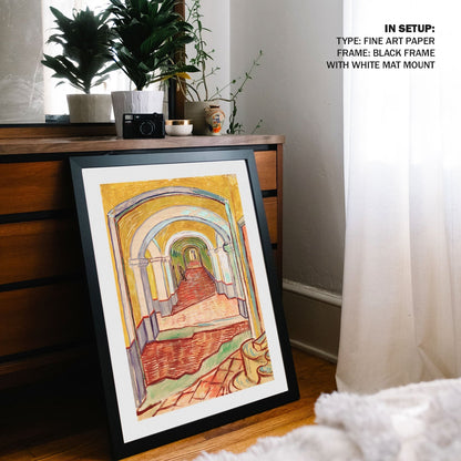 Corridor in the Asylum, Vincent Van Gogh Painting