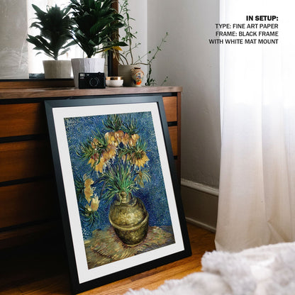 Imperial Fritillaries in a Copper Vase 2, Vincent Van Gogh Painting