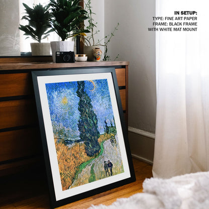 Road with Cypress and Star, Vincent Van Gogh Painting