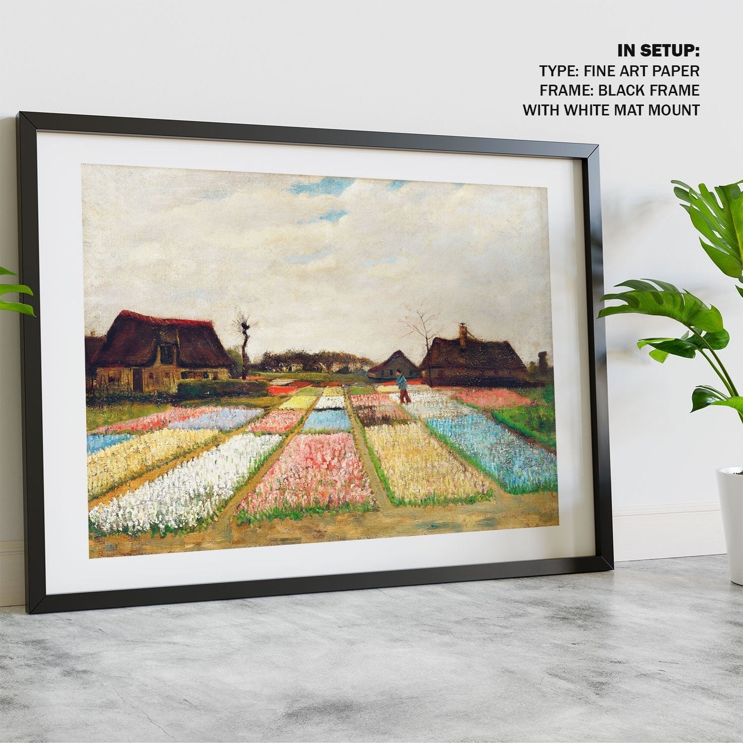 Bulb Fields by Van Gogh, Landscape Painting, Nature Art