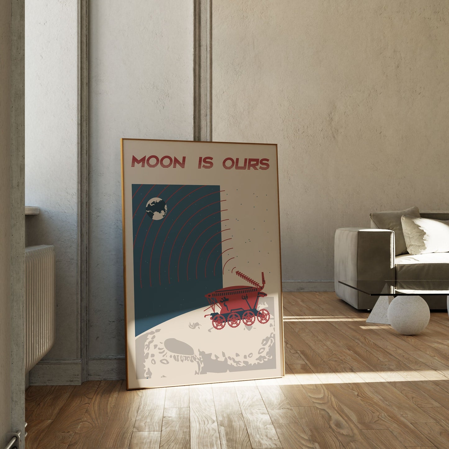 Moon is ours, Space Art Poster