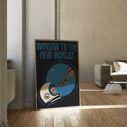 Window to the New Worlds, Space Art Poster