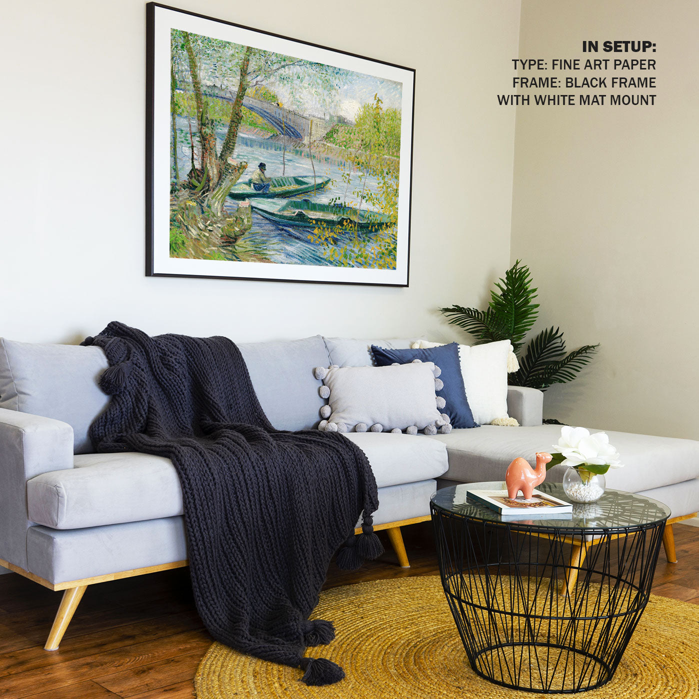 Fishing in Spring the Pont de Clichy, Van Gogh Painting