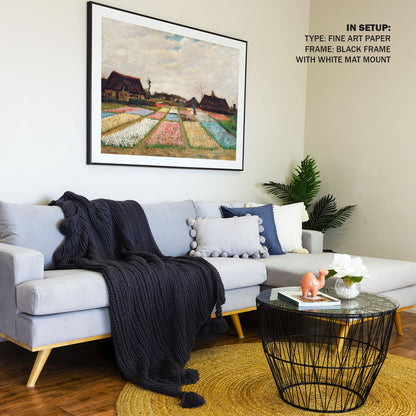 Flower Beds in Holland, Van Gogh Painting