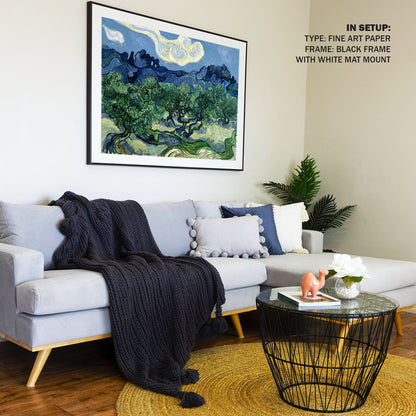 Olive Trees with the Alpilles, Van Gogh Painting