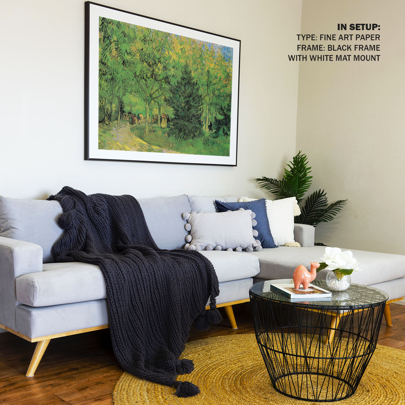 Path in the Park of Arles with Walkers, Van Gogh Painting