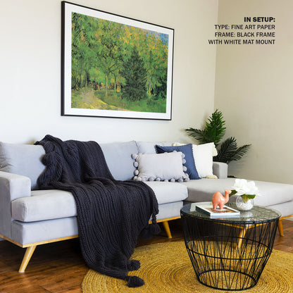 Path in the Park of Arles with Walkers, Van Gogh Painting