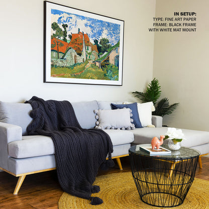 Street in Auvers sur Oise, Van Gogh Painting