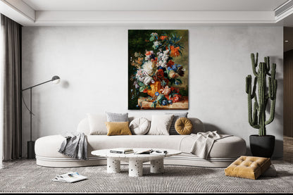 Bouquet of Flowers in an Urn (1724) Wall Art Print