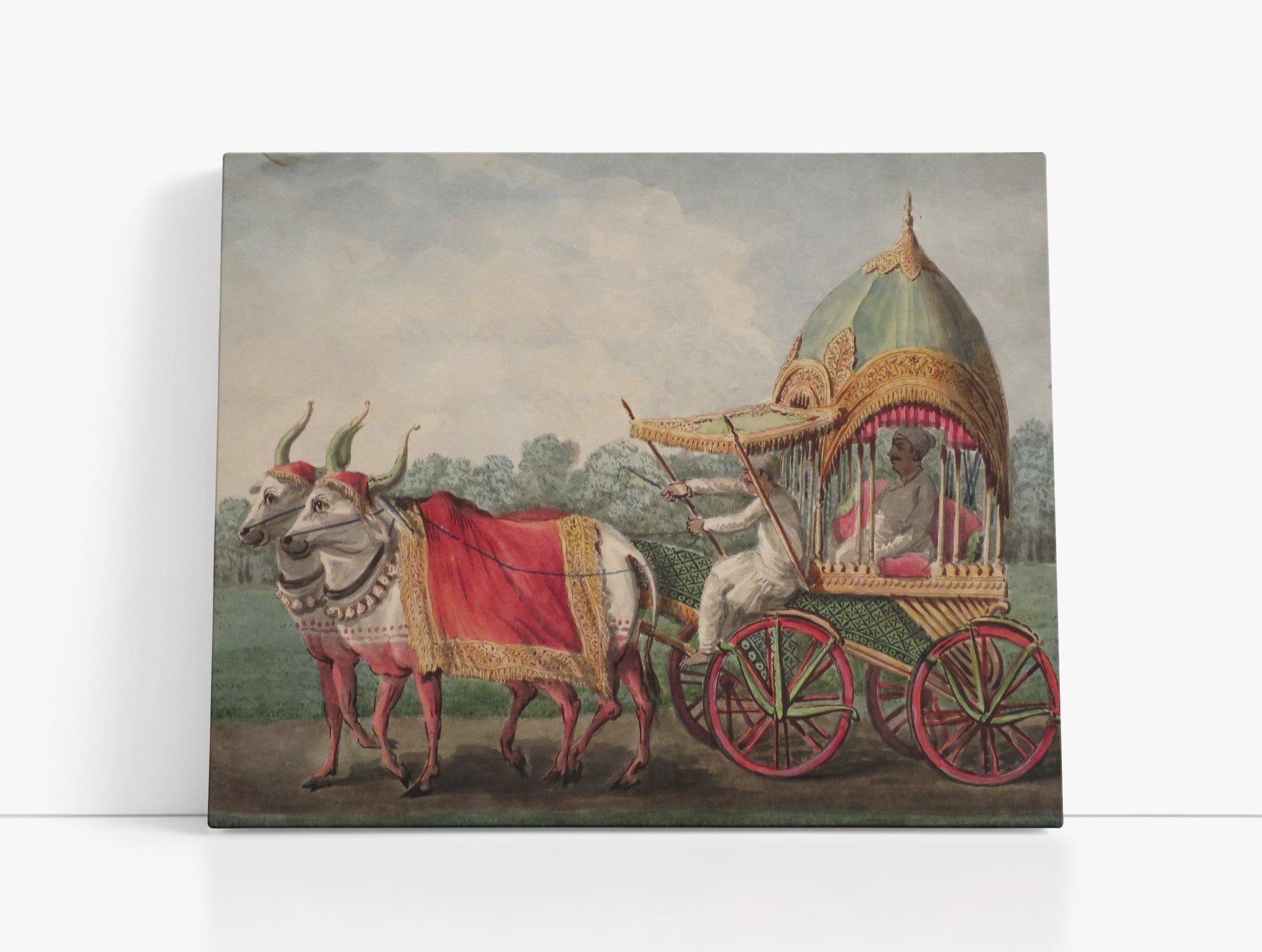Bullock Cart, 19th century painting // Wall Art Print