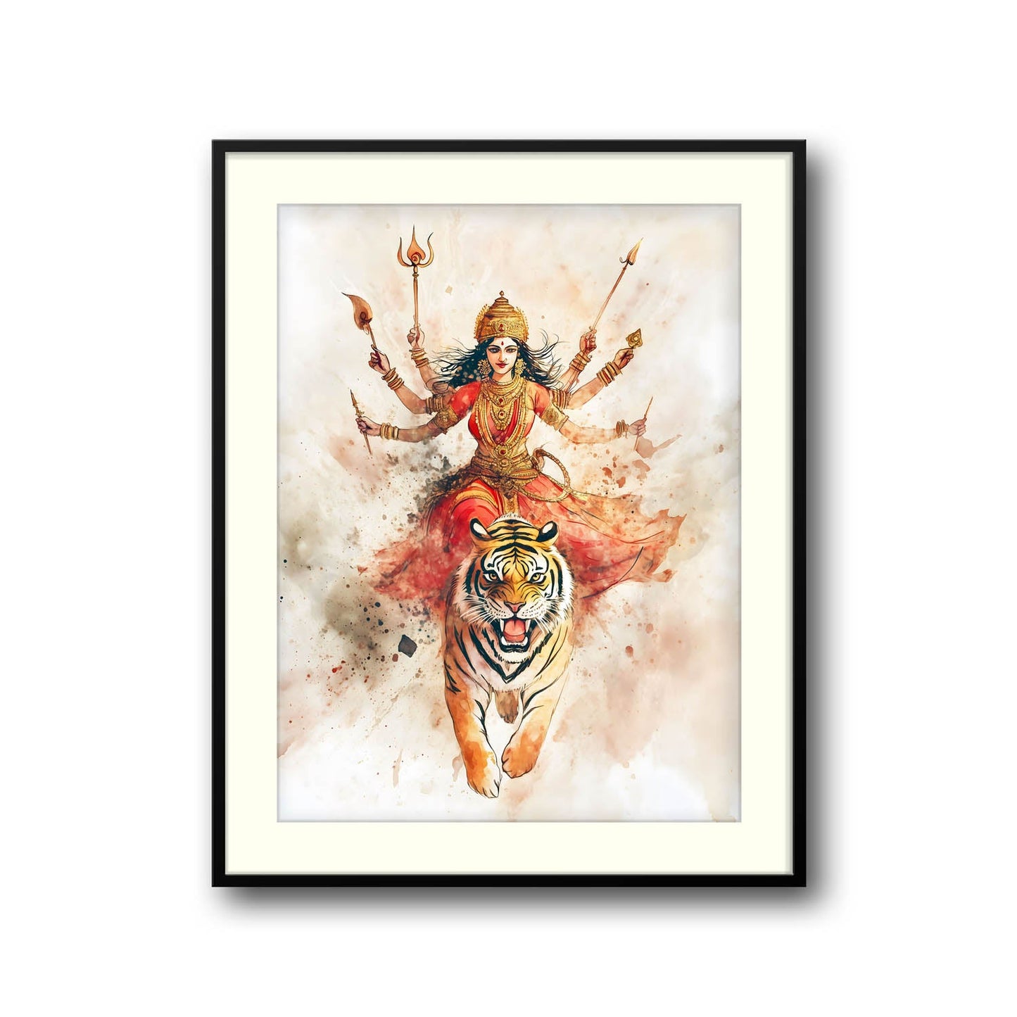 Goddess Durga on Tiger - Vastu Painting