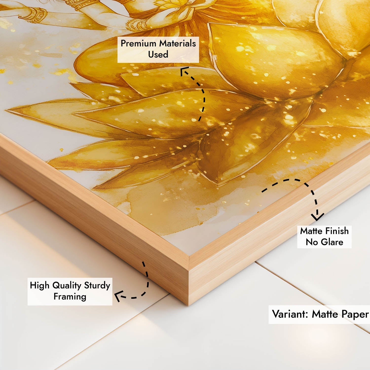 Goddess Laxmi on Lotus - Vastu Painting