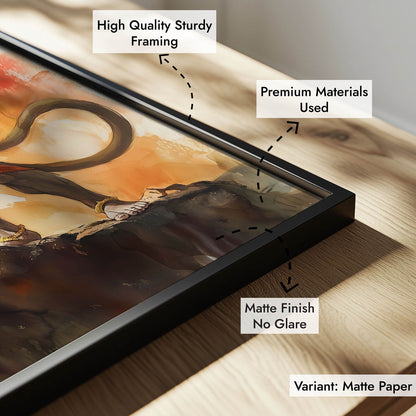 Lord Hanuman on Mountain Top - God Painting