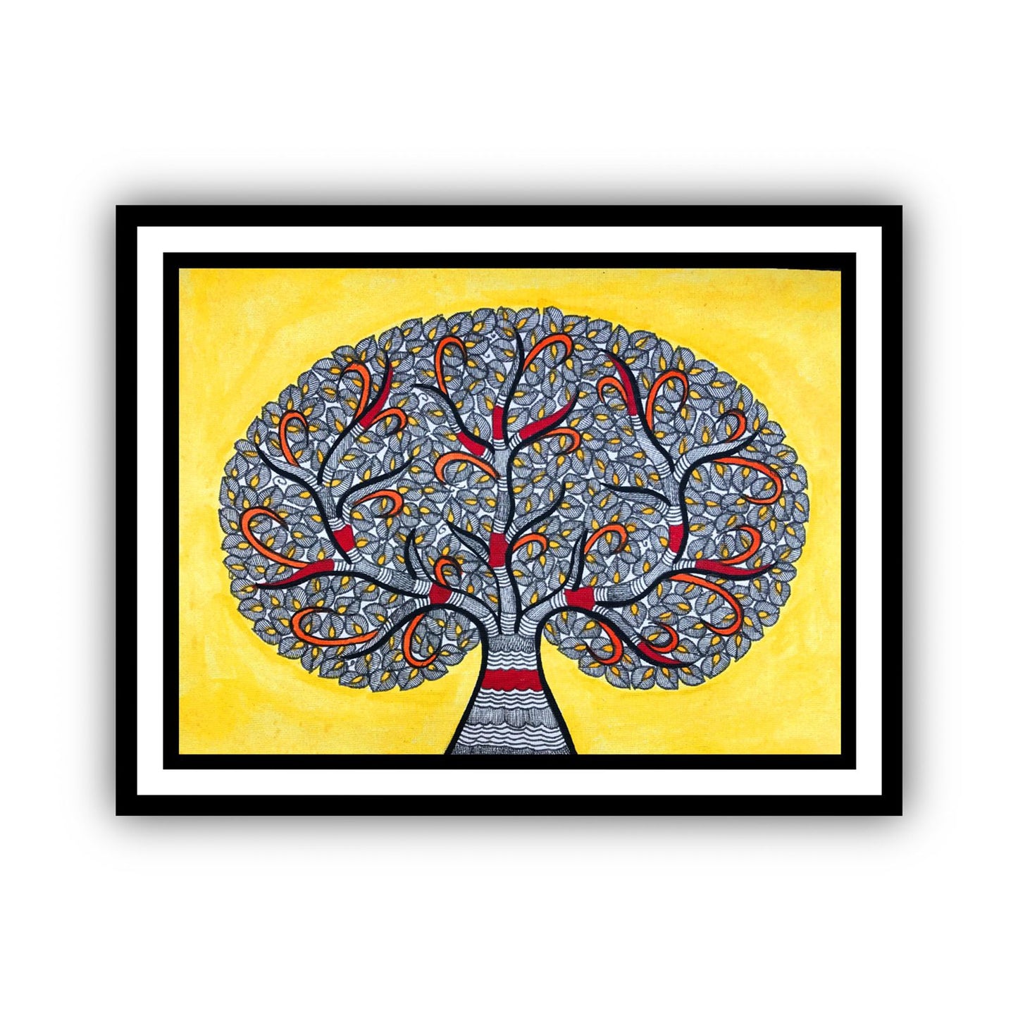 Madhubani Tree of Life Painting, Madhubani Art