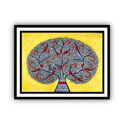 Madhubani Tree of Life Painting, Madhubani Art