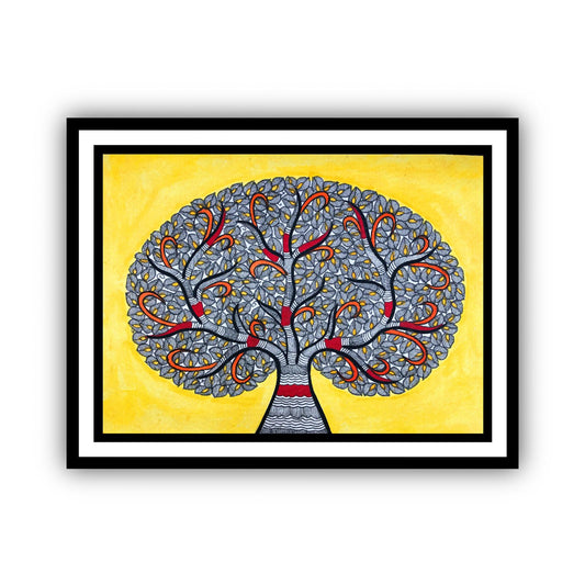 Madhubani Tree of Life Painting, Madhubani Art