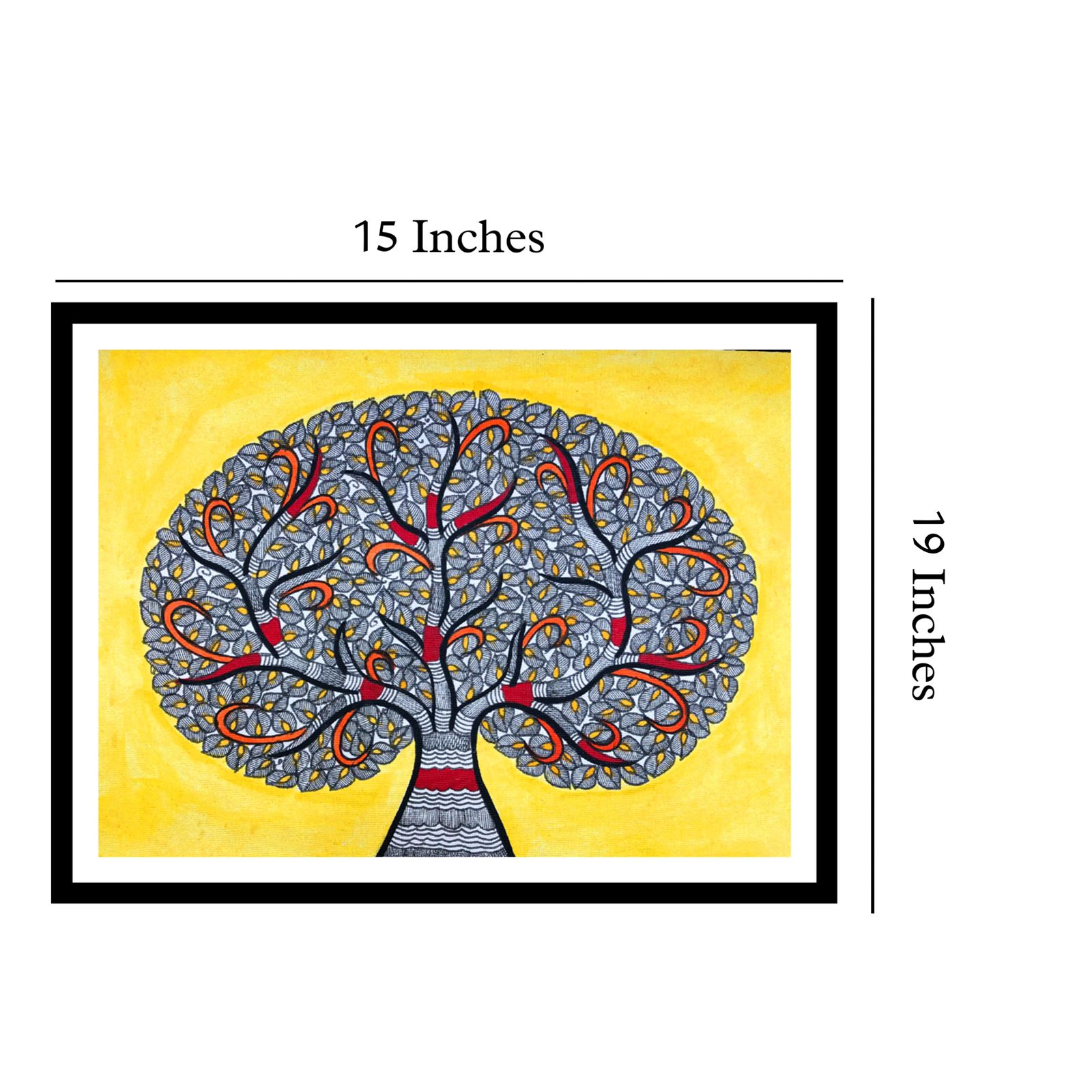 Madhubani Tree of Life Painting, Madhubani Art