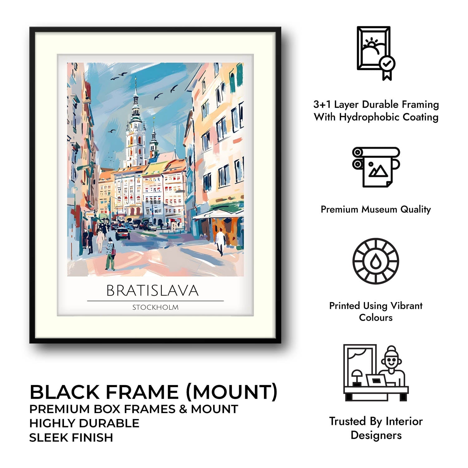 Bratislava | Stockholm - Cities Paintings