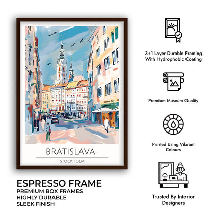 Bratislava | Stockholm - Cities Paintings