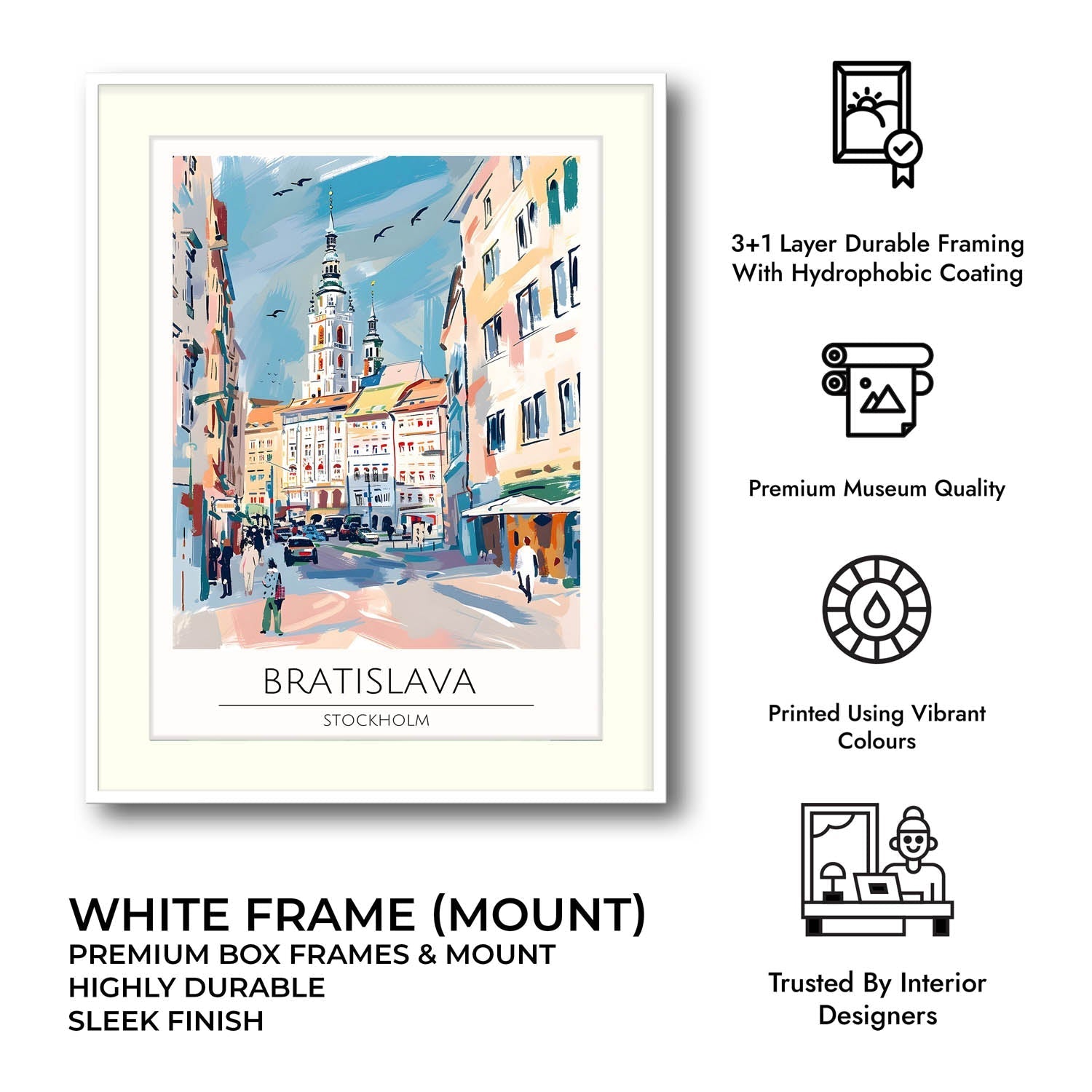 Bratislava | Stockholm - Cities Paintings
