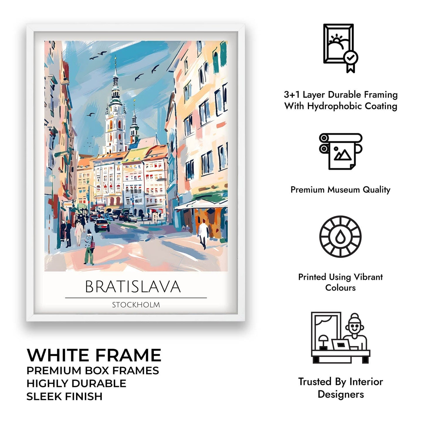 Bratislava | Stockholm - Cities Paintings