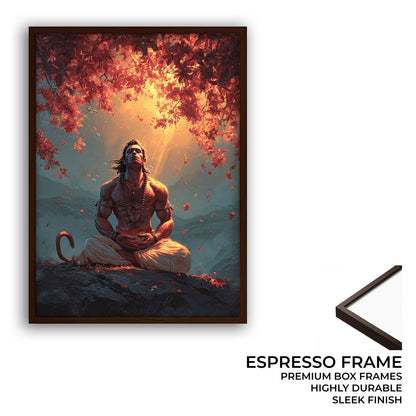 Bajrangbali Hanuman Meditation Painting – Vastu Wall Art