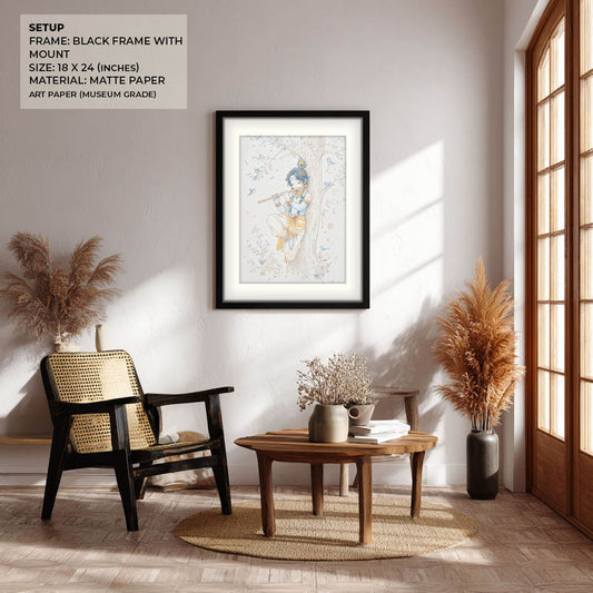 Bal Krishna Flute Wall Art – Vastu Painting for Home