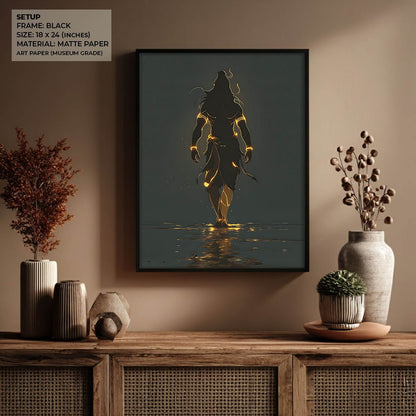 Divine Shiva Silhouette – Wall Art of Mahadev
