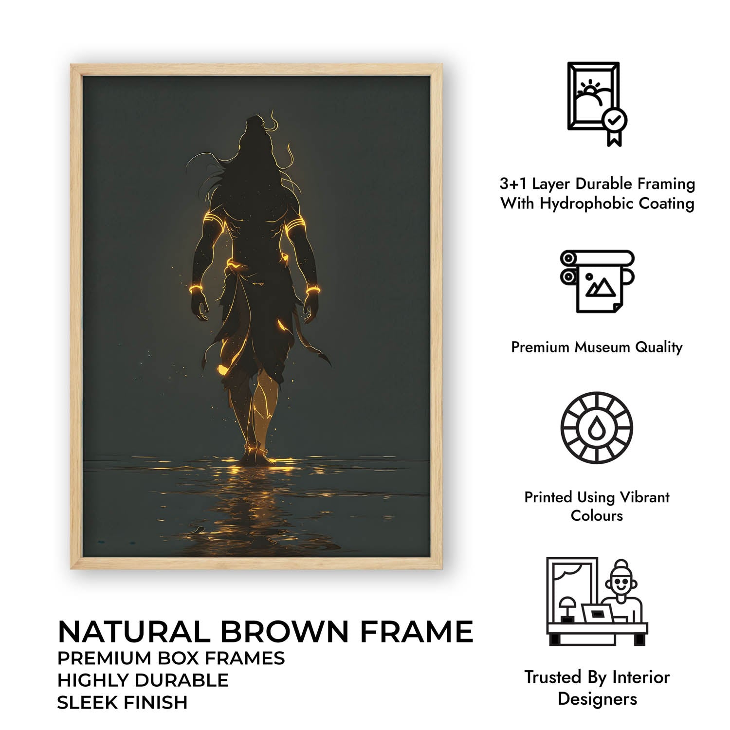 Divine Shiva Silhouette – Wall Art of Mahadev