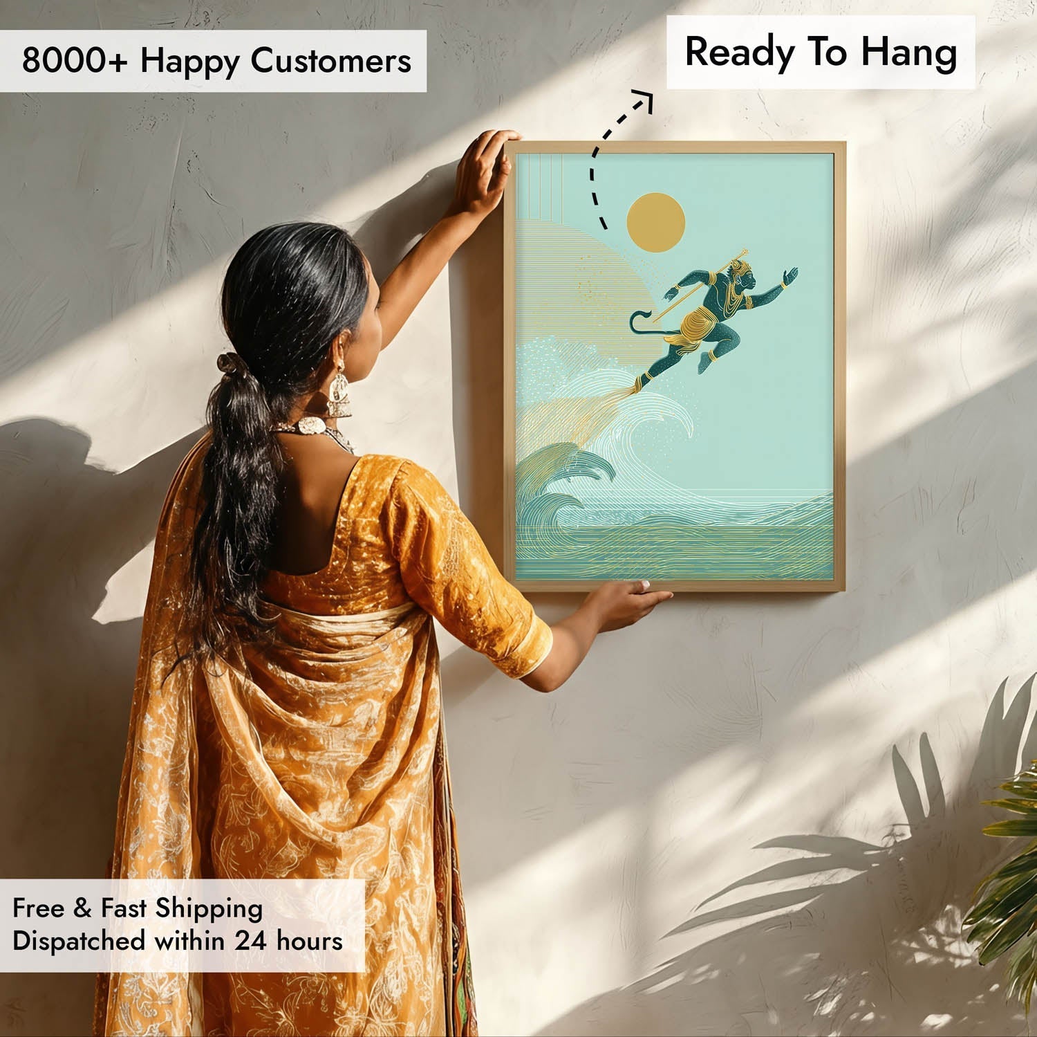 Hanuman Painting – Cosmic Leap Wall Art