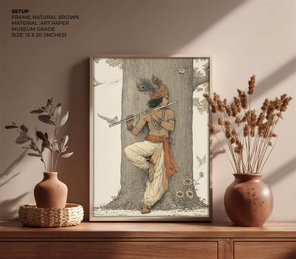 Krishna Flute Vastu Painting – Lord Krishna Wall Art