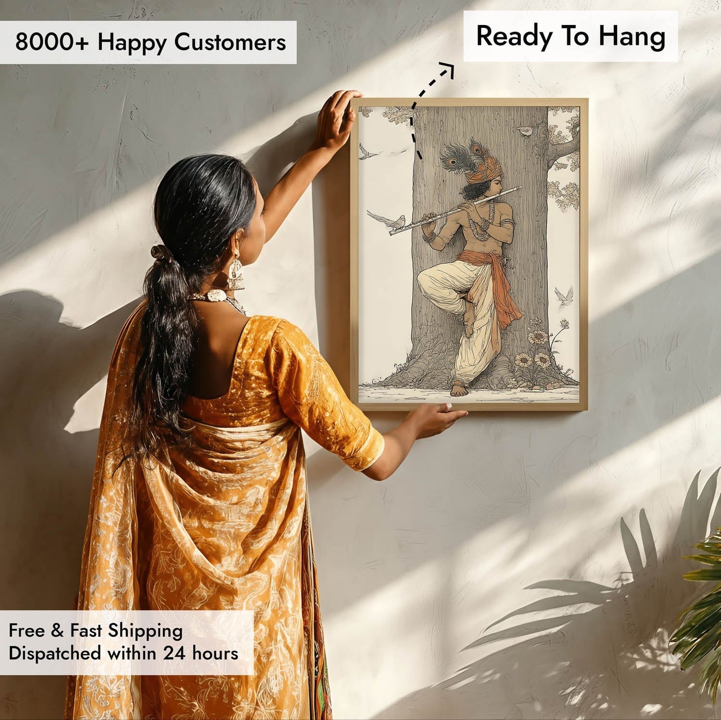 Krishna Flute Vastu Painting – Lord Krishna Wall Art