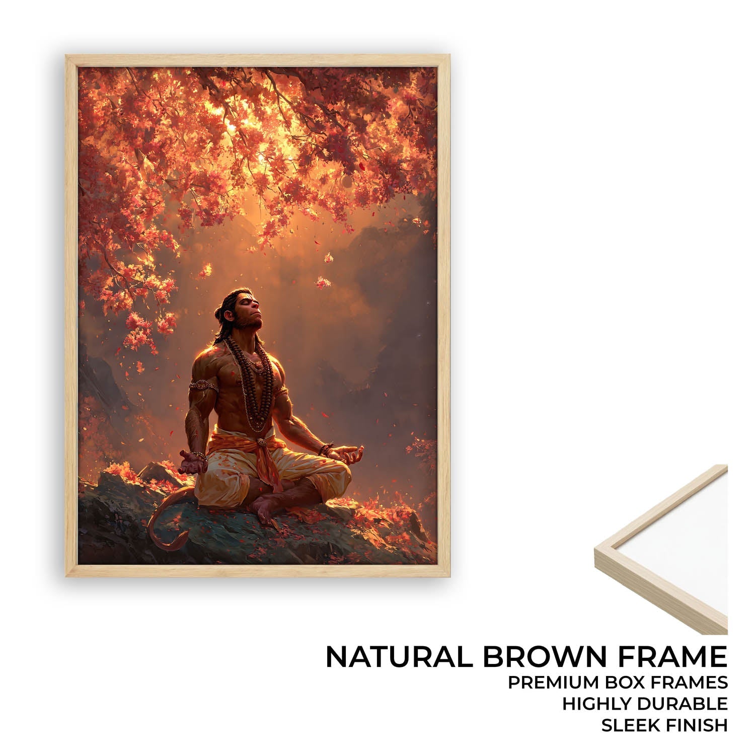 Lord Hanuman Meditation Painting – Vastu Wall Art