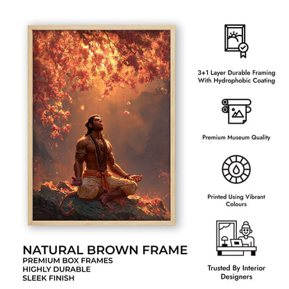 Lord Hanuman Meditation Painting – Vastu Wall Art