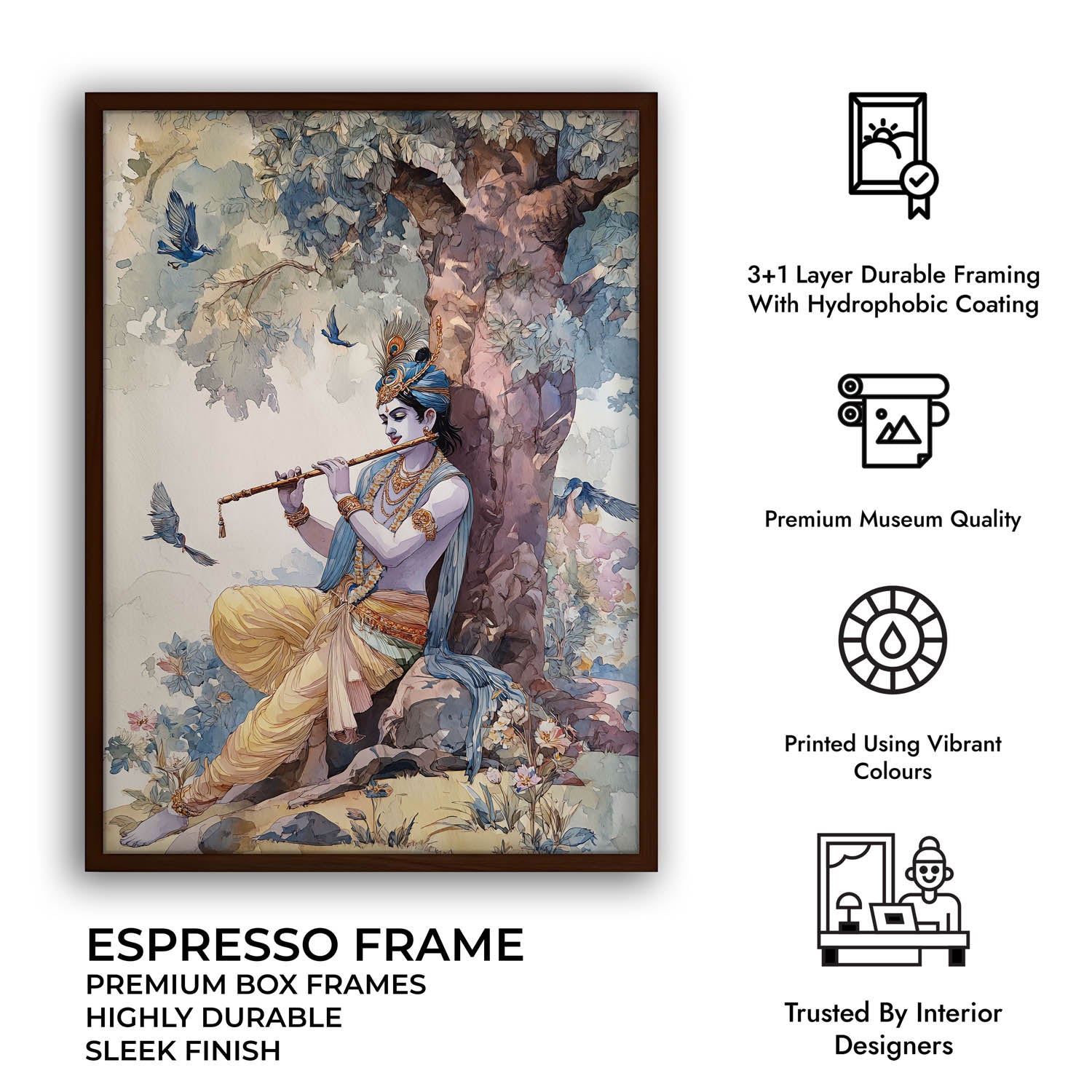 Lord Krishna Flute Painting – Vastu Wall Art
