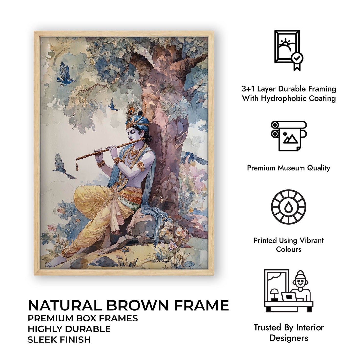 Lord Krishna Flute Painting – Vastu Wall Art